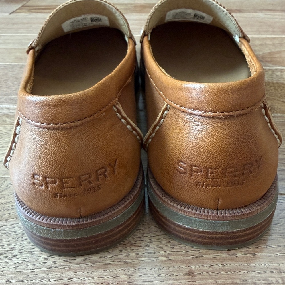 Sperry buttery soft leather Seaport loafers 8.5 tan flats - Picture 4 of 8
